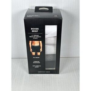 Size XS Mens American Eagle 6" Inch Classic Boxer Brief 5-Pack AEO Underwear